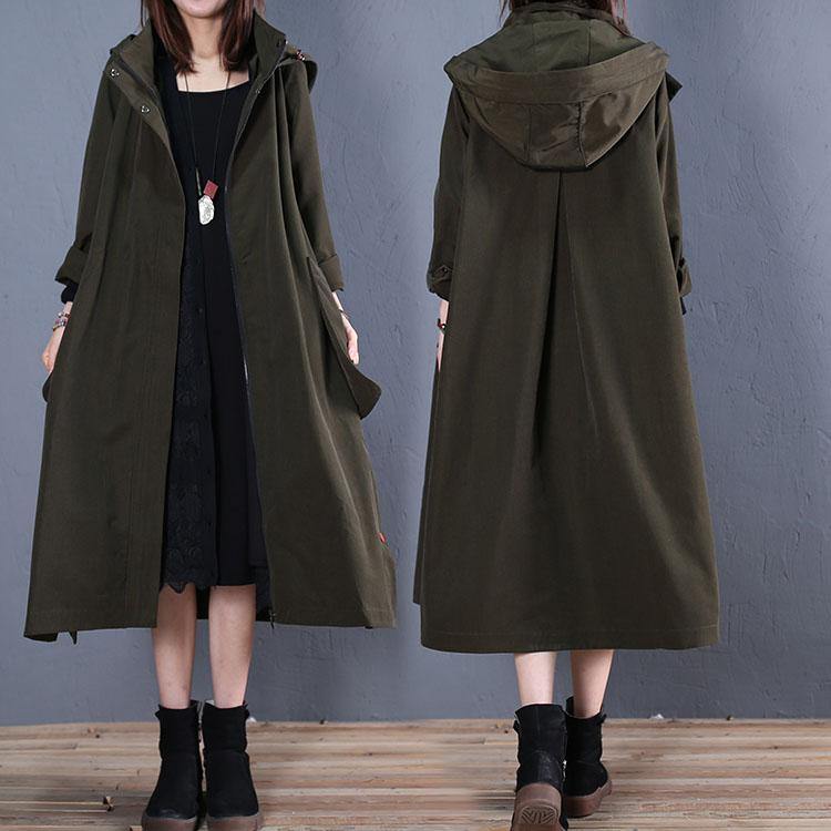 Fashion Plaid Wool Overcoat Oversized Medium Length Jackets Fall Women –  Omychic
