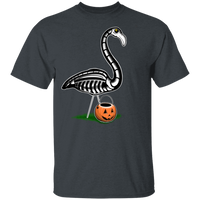 Skeleton Flamingo Halloween Trick or Treat T-Shirt