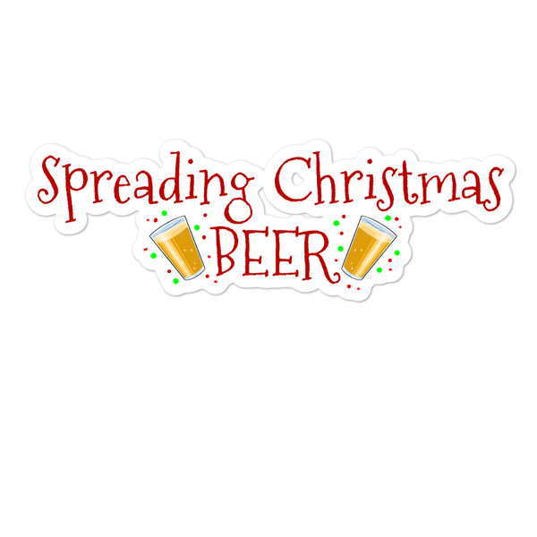 Spreading Christmas Beer Cheer Sticker