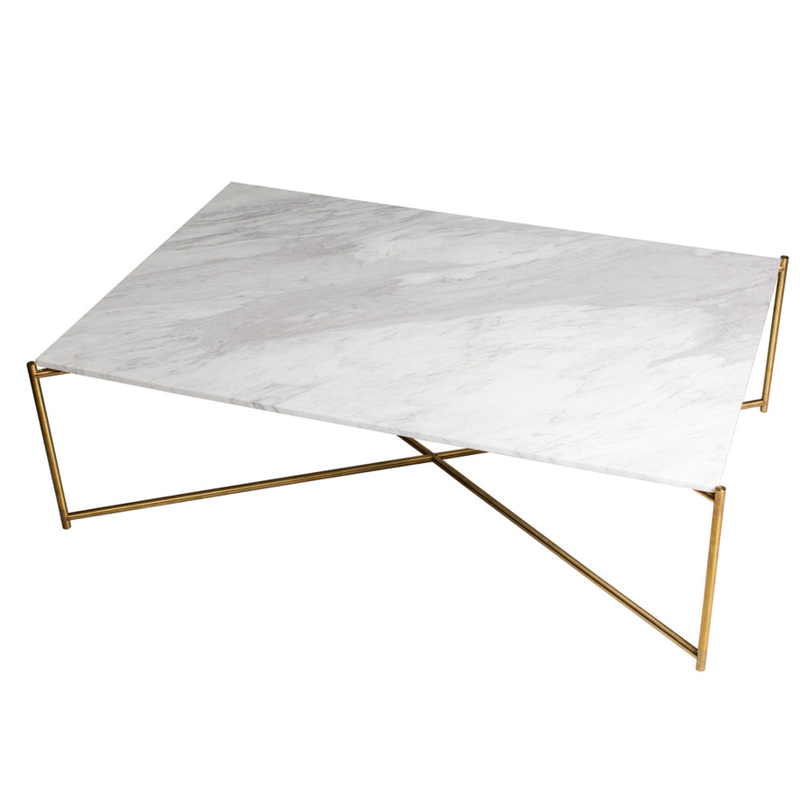 Rectangular Coffee Tables Marble Top Coffee Table Brass Frame Table Glass Living Room Table