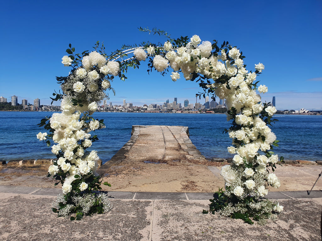 wedding arch - flower lane & co