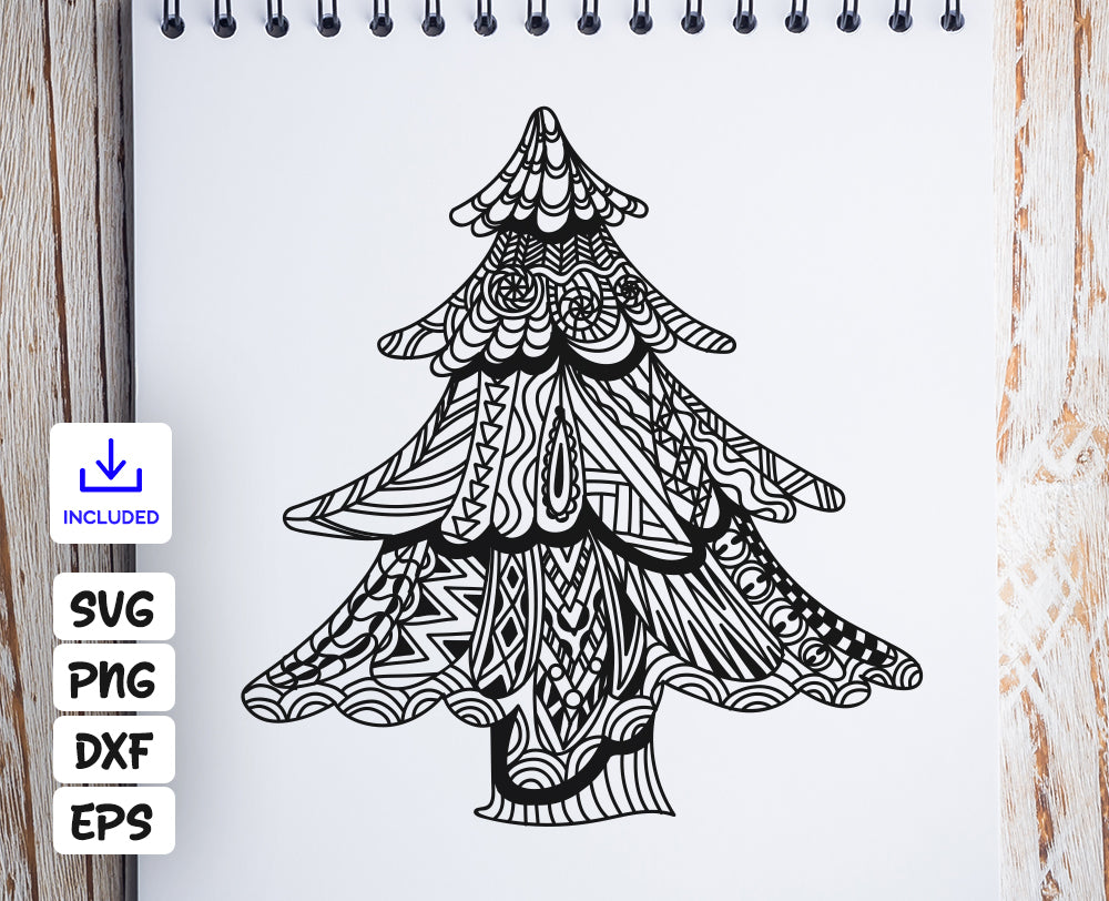 Free Free Mandala Christmas Tree Svg 746 SVG PNG EPS DXF File