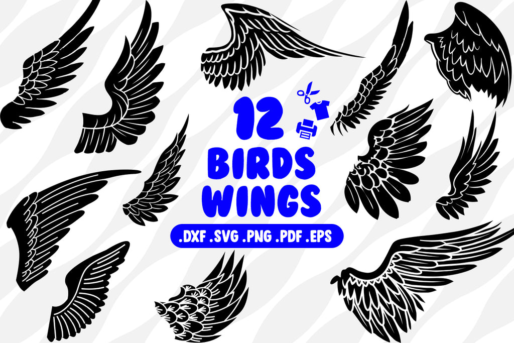 Download Birds Wings Svg Wings Svg Angel Wings Wings Cut File Wing Svg Ang Svg Designs For Cutting And Printing
