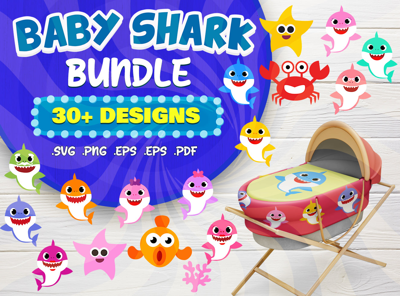 Free Free 150 Baby Shark Family Svg SVG PNG EPS DXF File