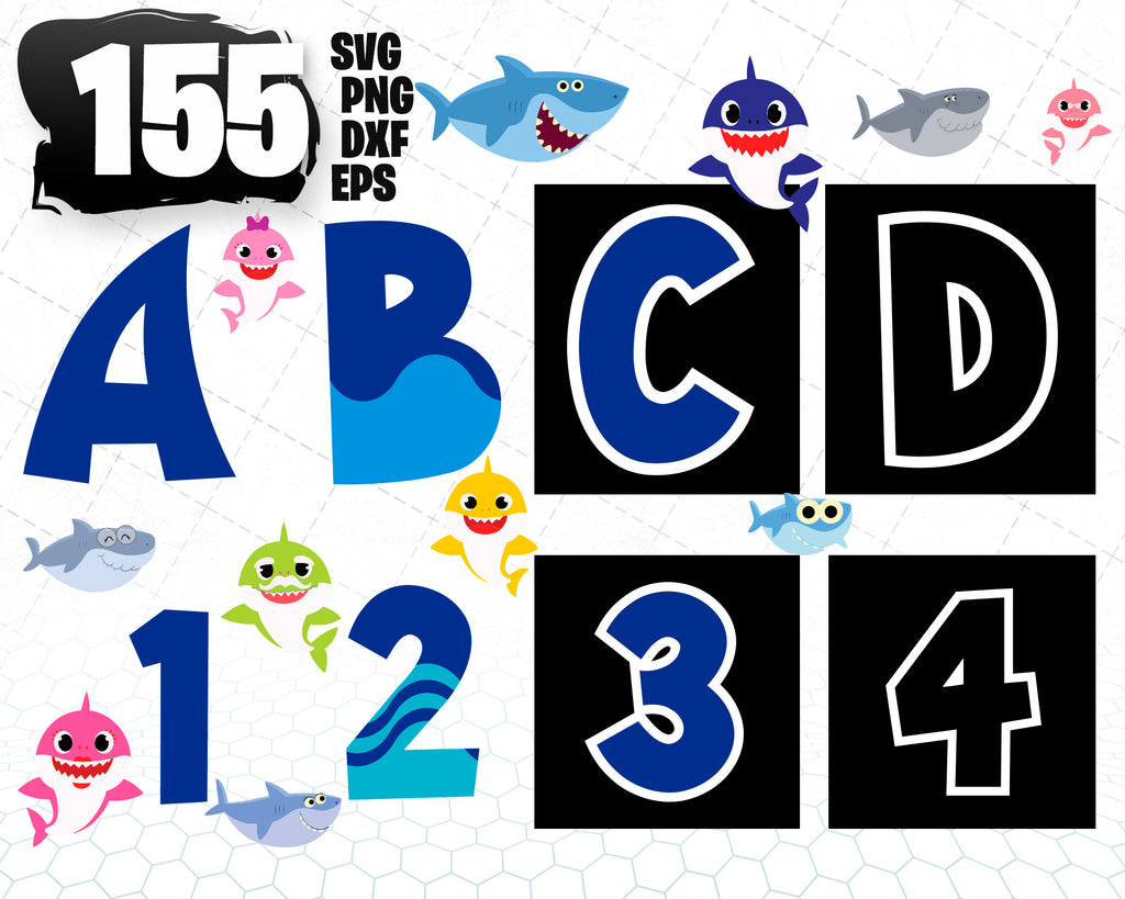 Download Baby Shark Svg Bundle Baby Shark Font Sister Svg Birthday Clipart Fa Svg Designs For Cutting And Printing