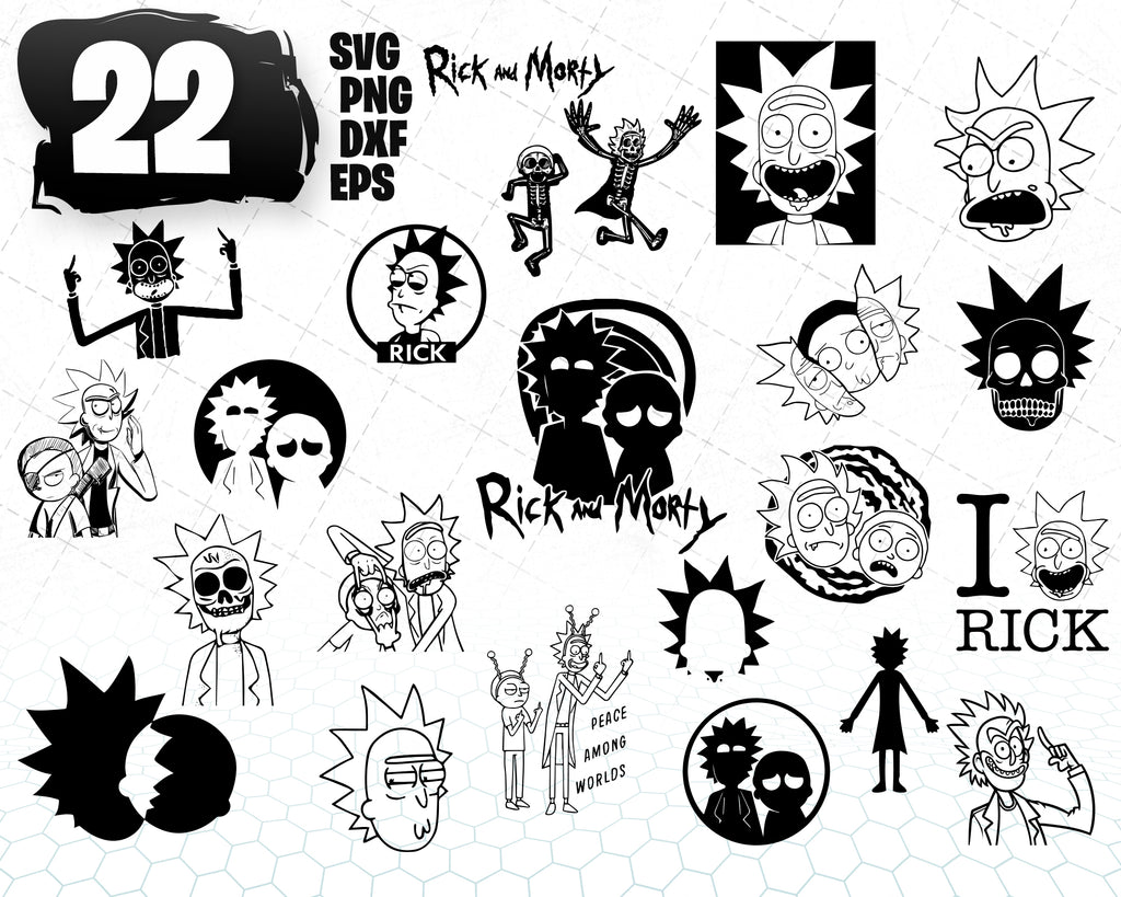 Free Free 321 Rick And Morty Svg Black And White SVG PNG EPS DXF File