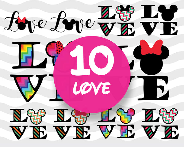 Download Love mickey svg, Love Wording Svg, valentine's day svg ...