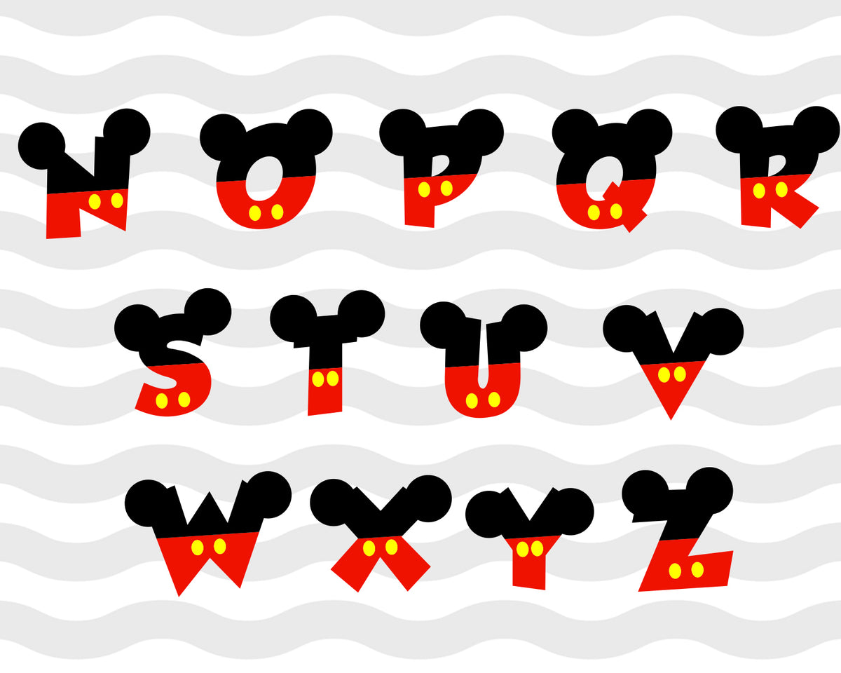 what font is mickey mouse letters