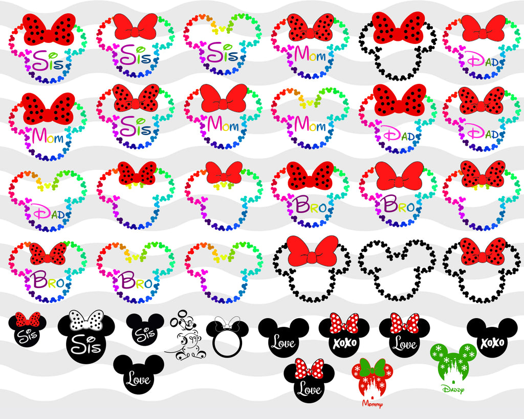 Download Mickey Minnie Monograms Disney Bundle Svg Mickey Mouse Svg Minnie Svg Designs For Cutting And Printing