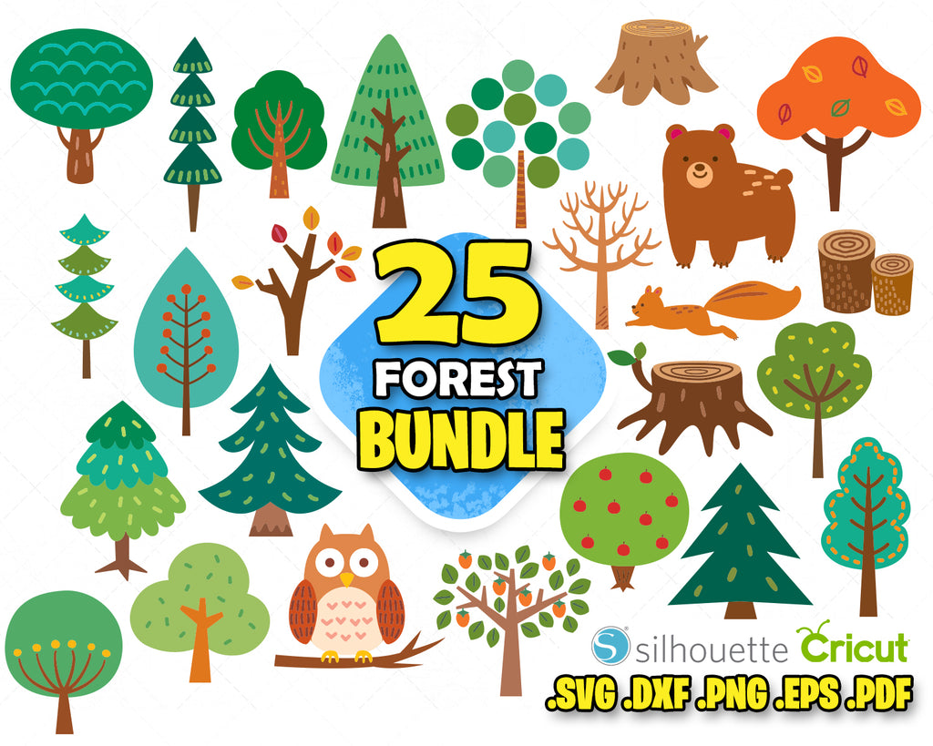 Download Forest Svg Tree Svg Forest Svg Bundle Forest Clipart Cut Files For Svg Designs For Cutting And Printing