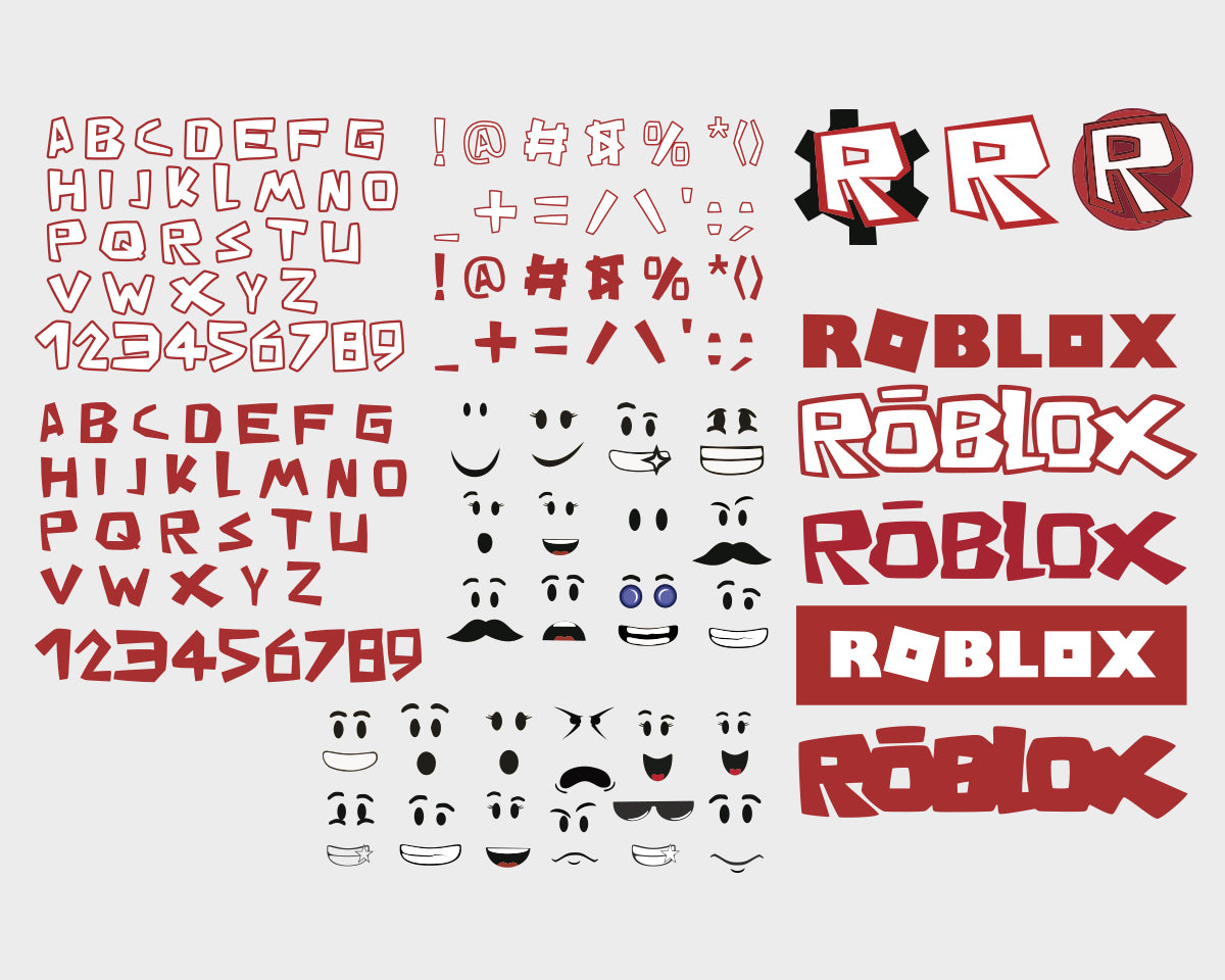 Roblox Alphabet Svg Roblox Font Svg Roblox Letter Roblox Outline Fo Svg Designs For Cutting And Printing - roblox sword xyz vectors