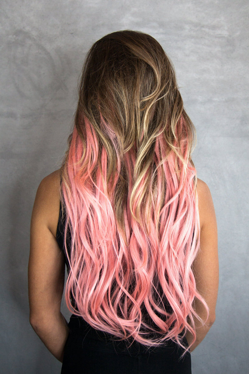 Pastel Pink Ombre Human Hair Extensions – Soho Style