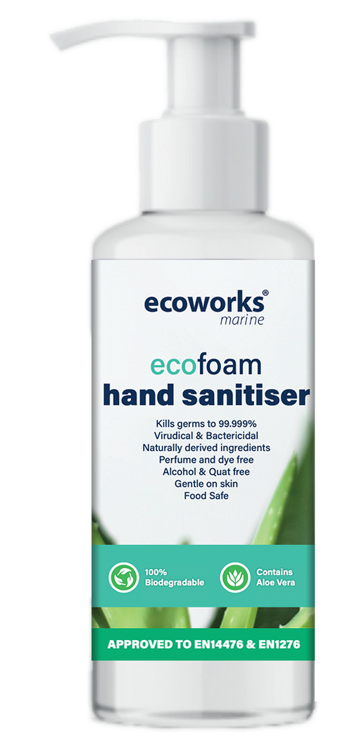 Nettoyant pour les mains en mousse biodégradable écologique Ecoworks Marine + désinfectant
