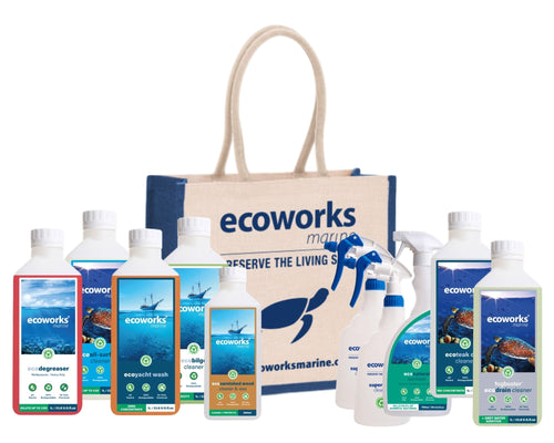 Kit de iate para limpeza de primavera totalmente preparado Ecoworks Marine