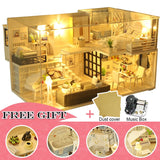 CUTEBEE DIY Dollhouse Wooden doll Houses Miniature Doll House Furniture Kit Casa Music Led Toys for Children Birthday Gift M21 - The most popular products on Tiktok | GOWOW