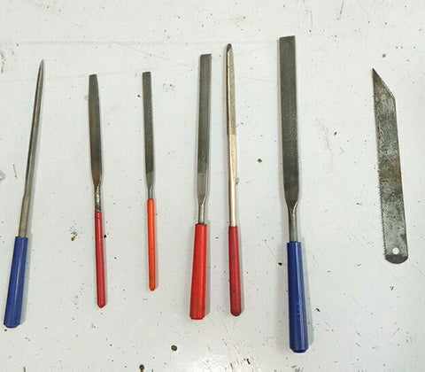 files and cutting tools used in making die-cast enamel pins