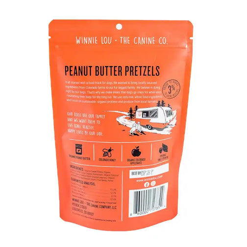 back of peanut butter treats packaging