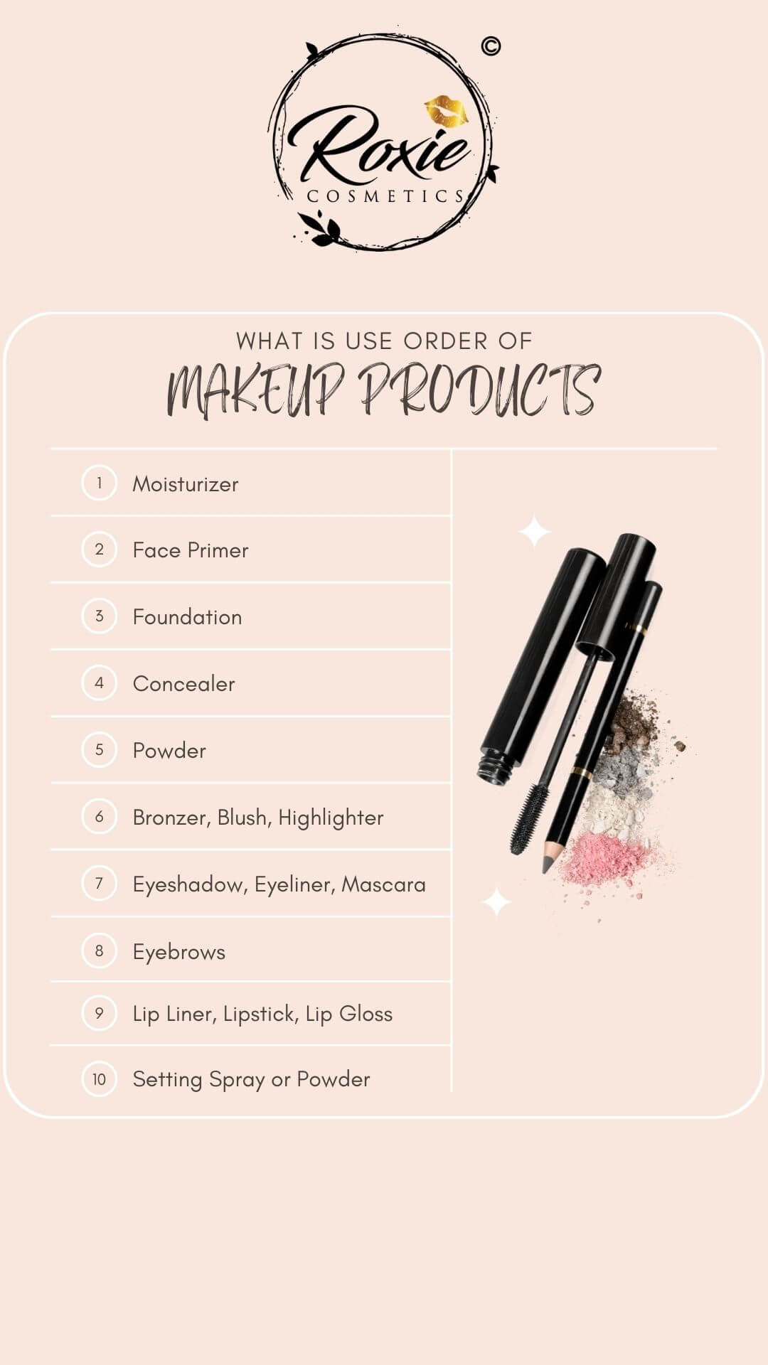 How to put Makeup Products in Order