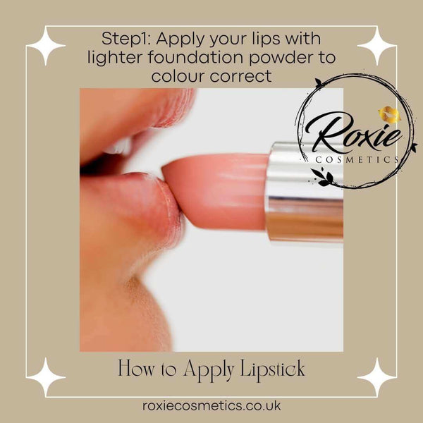 Apply your lips with lighter foundation powder to colour correct