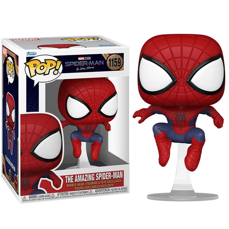 Spiderman leaping from spiderman no way home funko pop