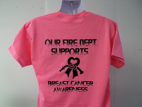 Our Fire Dept Supports Breast Cancer Awareness T-Shirt – American ...