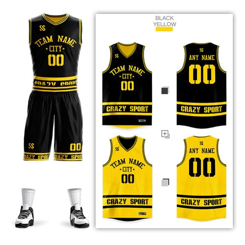 black and yellow basketball jersey design