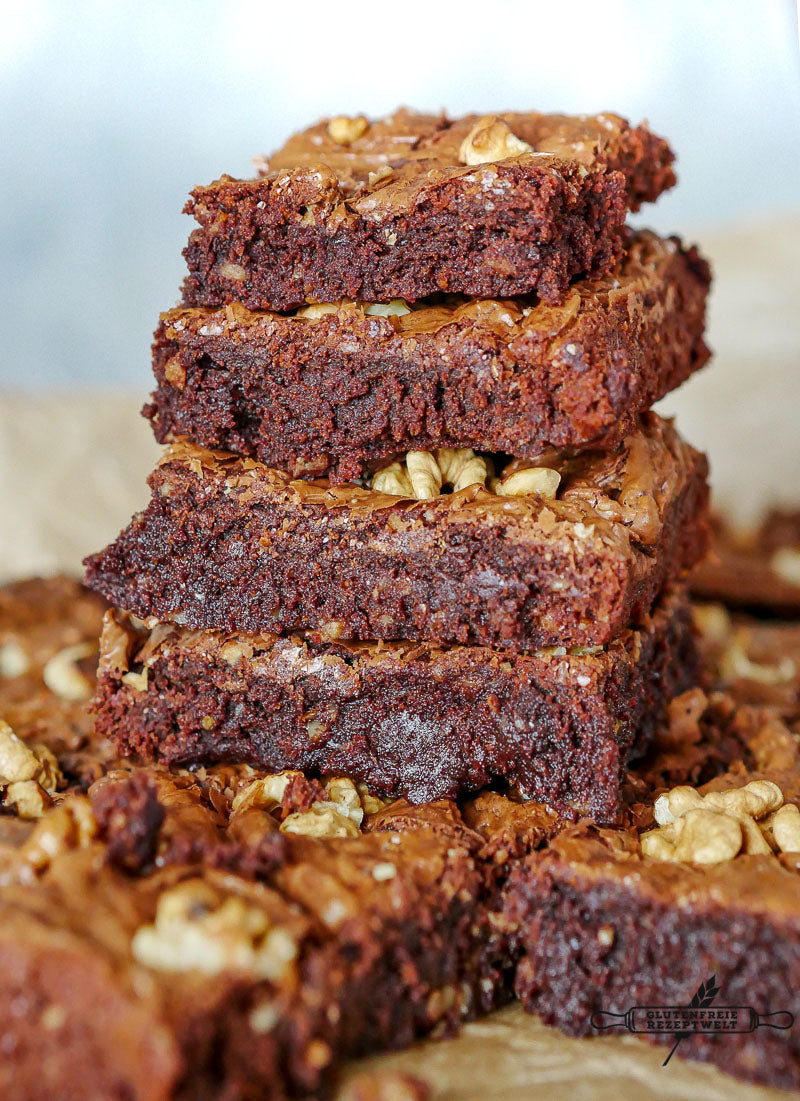 Stacked gluten free brownies