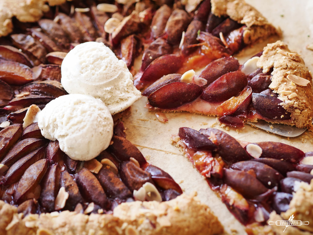 Gluten-free plum galette