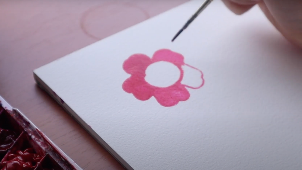 how to watercolor flowers step by step