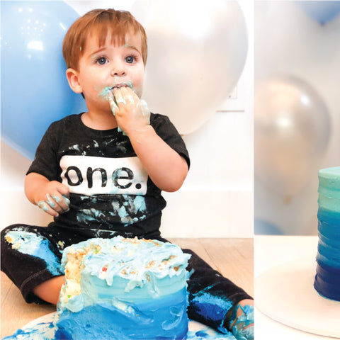smash cake birthday boy