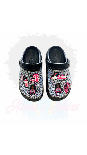 WHITE CUSTOM BLING CROCS – Hems and Hers