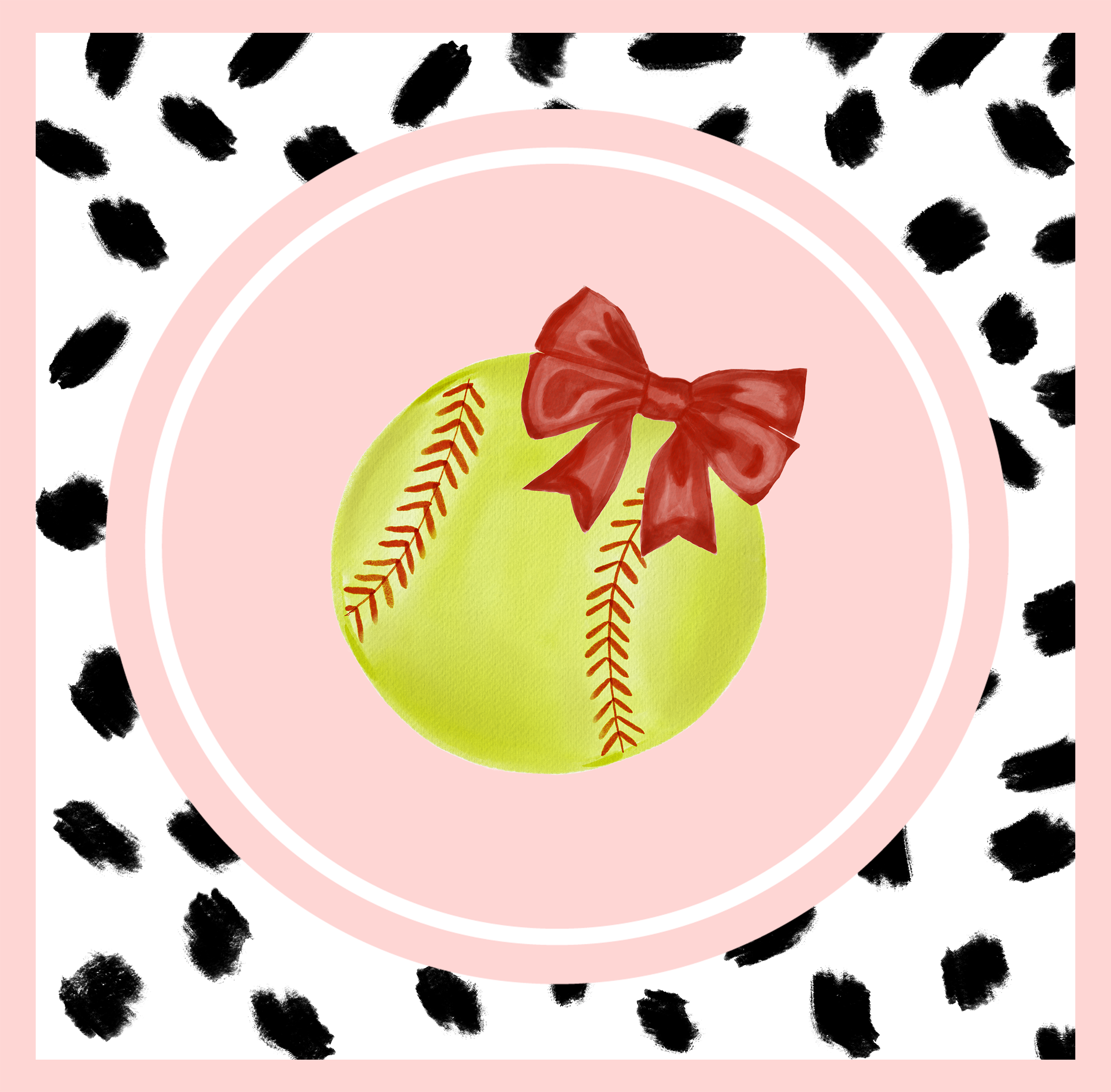 softball clip art borders