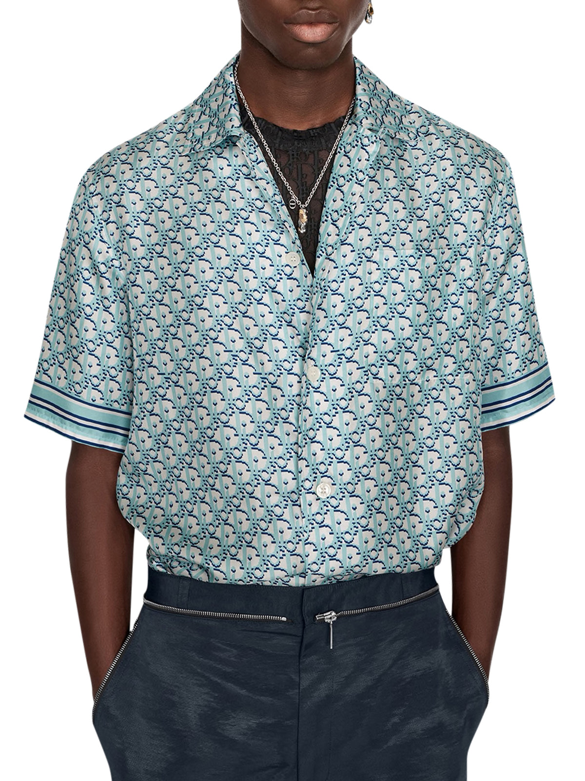 Dior Homme Dior Oblique Pixel Hawaiian Shirt 113C519A4751