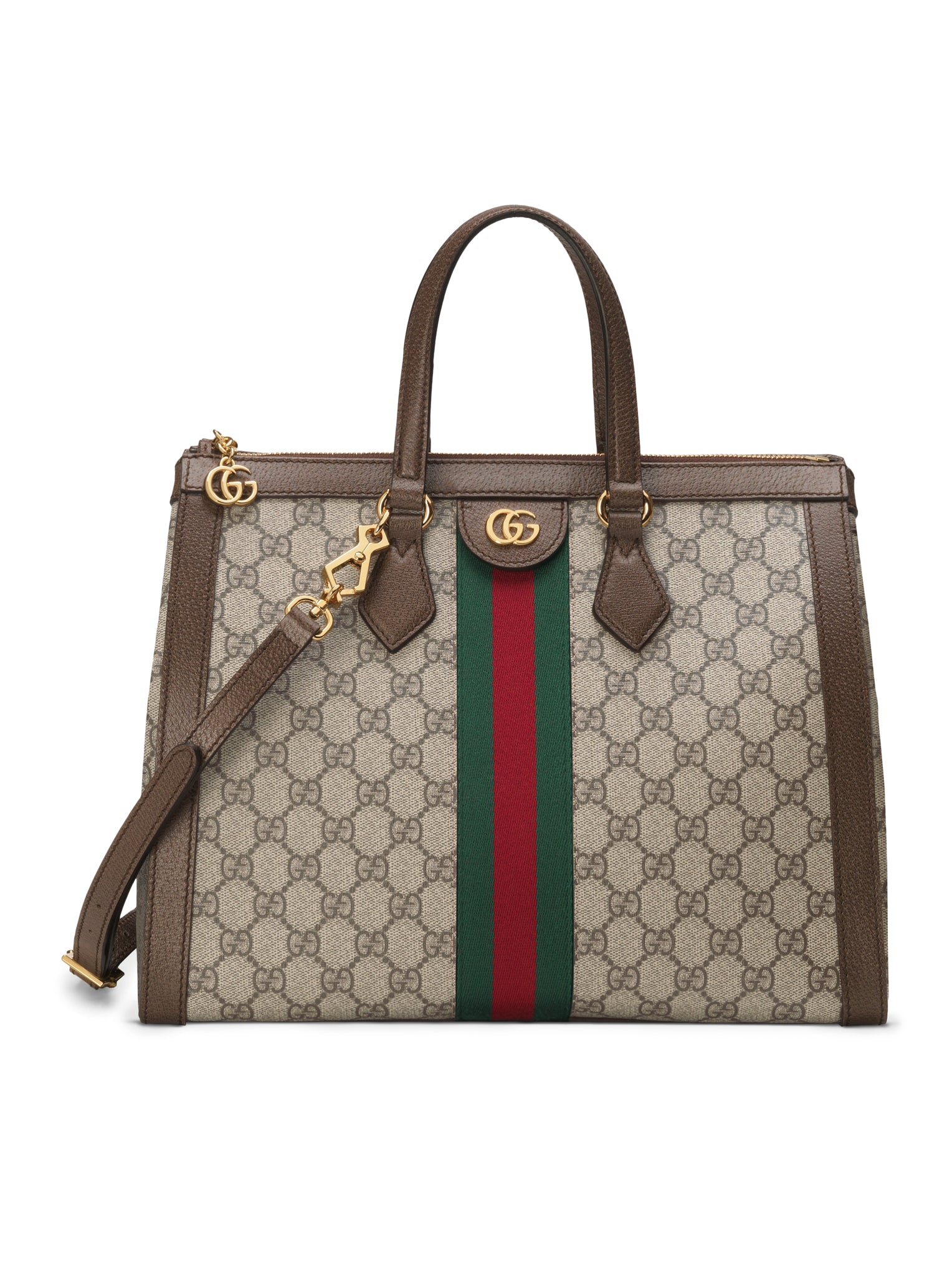 Gucci Ophidia Gg Medium Tote Bag In Brown