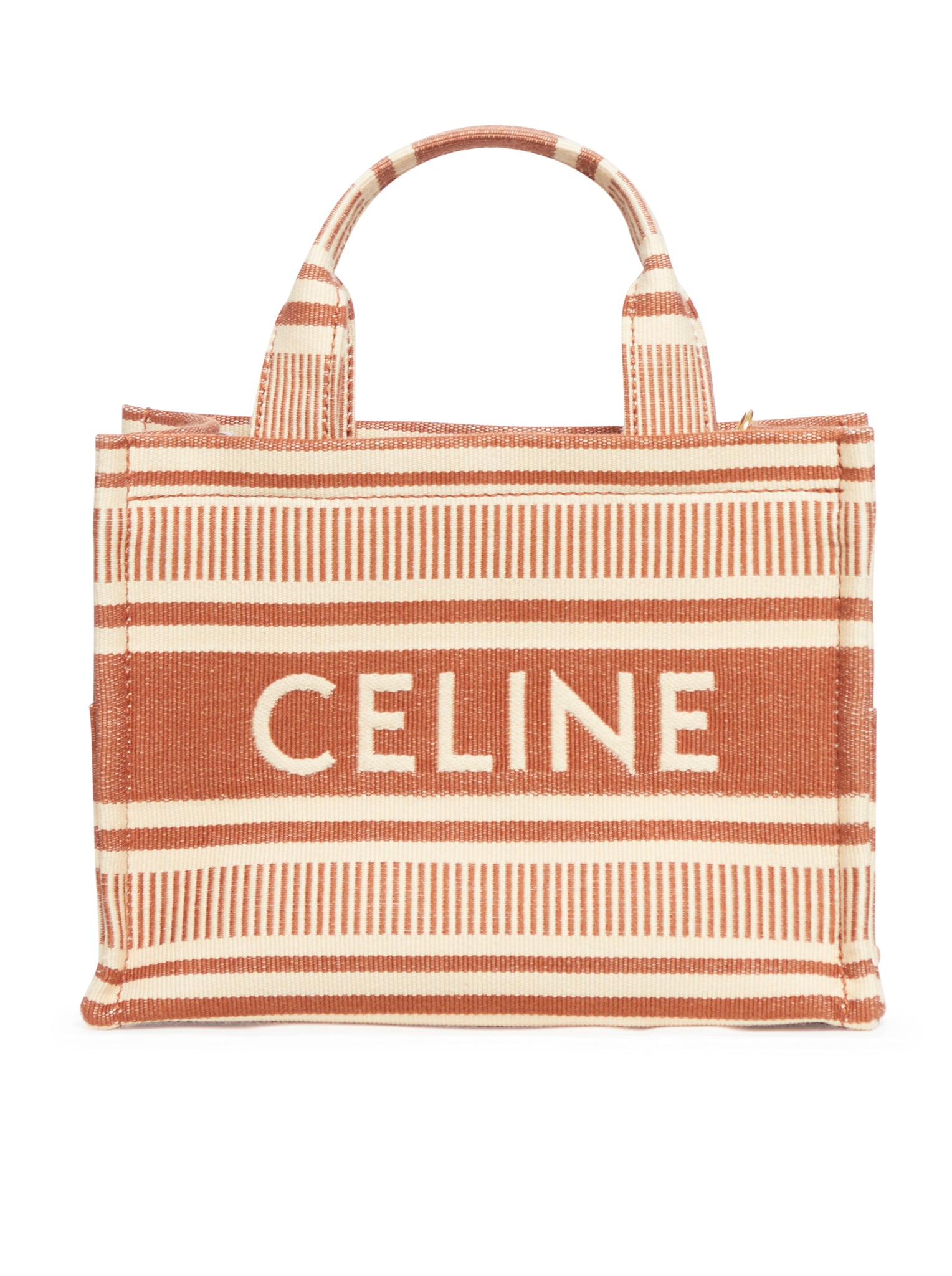 Celine Cabas Thais Bag In Fabric With Striped Pattern In Multi