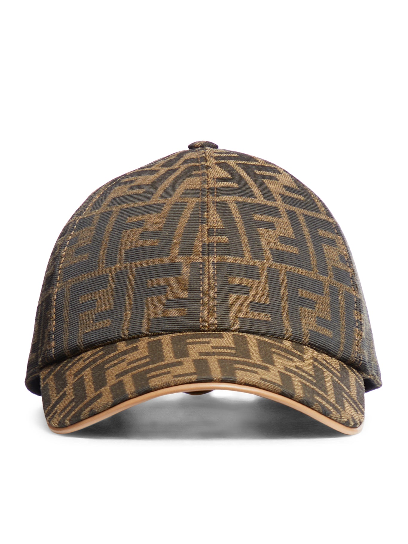 Fendi Baseball Cap In Ff Jacquard In Brown