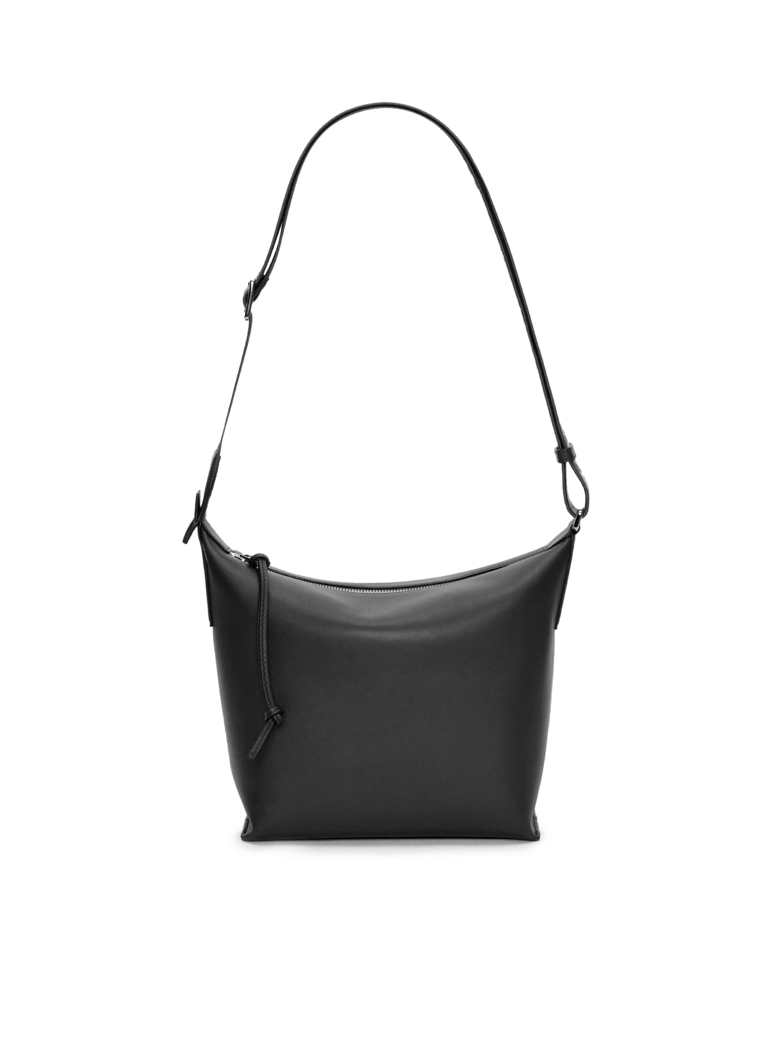 Shop Loewe Small Cubi Crossbody Bag In Smooth And Jacquard Calfskin In Black