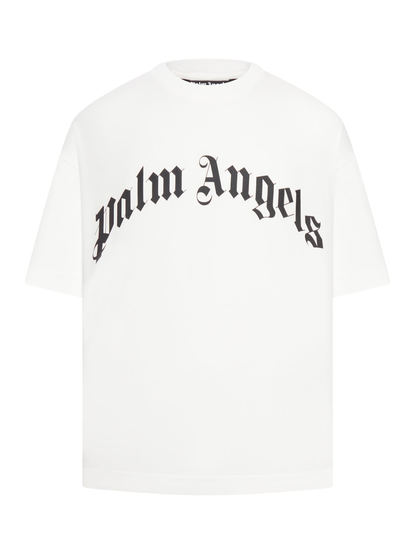 Palm Angels Regular Logo T-shirt Short Sleeves In White