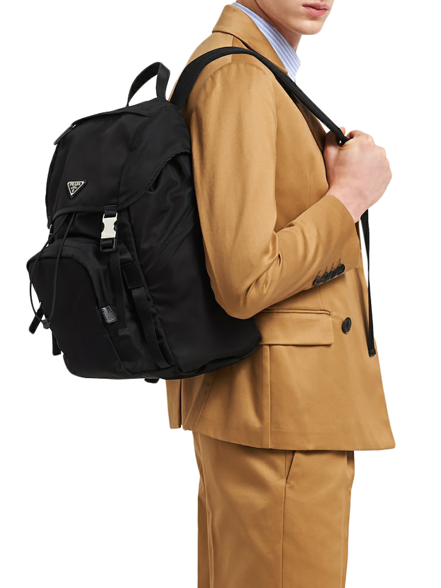 Backpack in Re-Nylon and Saffiano leather – Suit Negozi Row