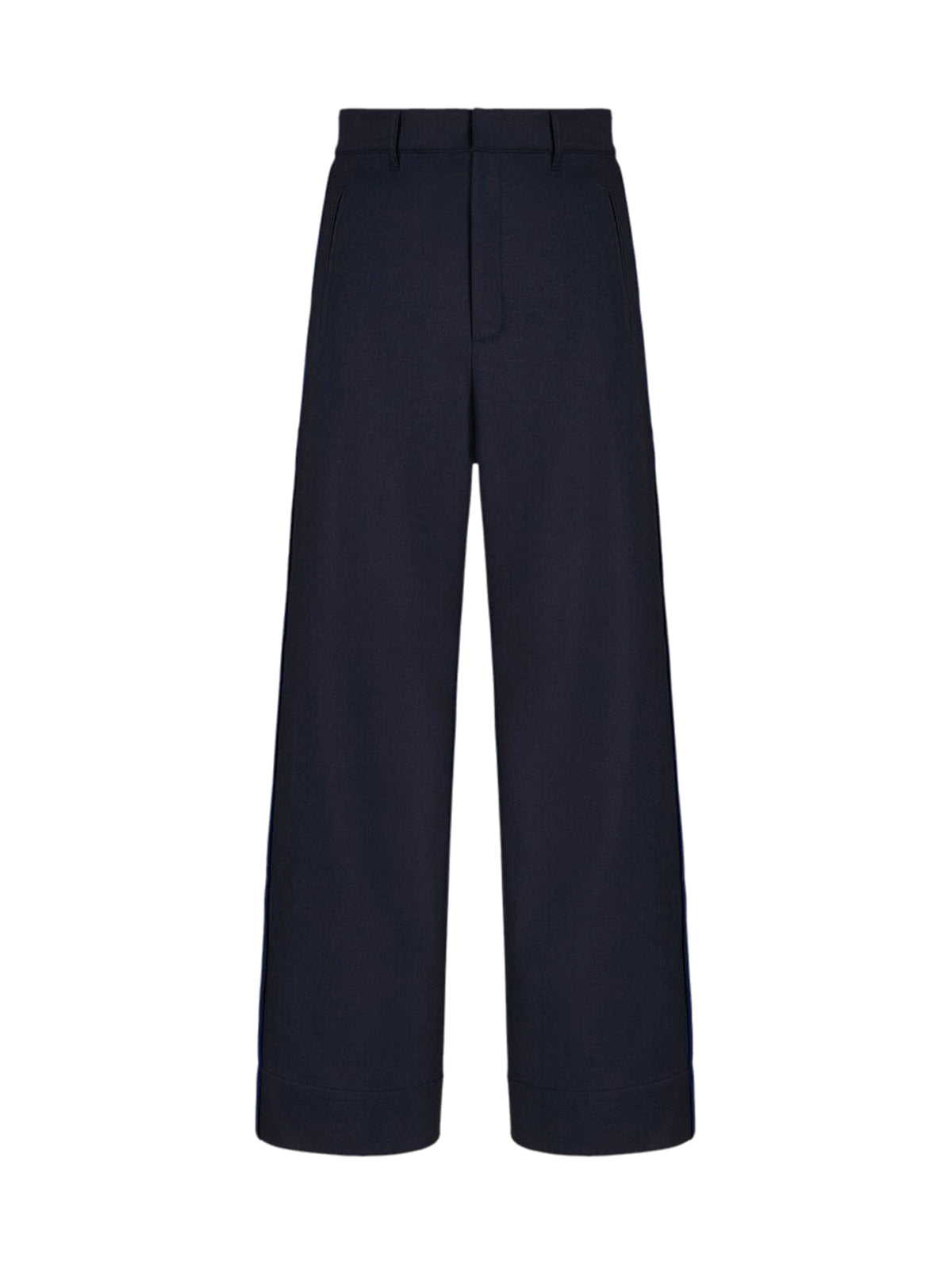 PALAZZO TROUSERS WITH OPEN SIDE IN CONTRAST