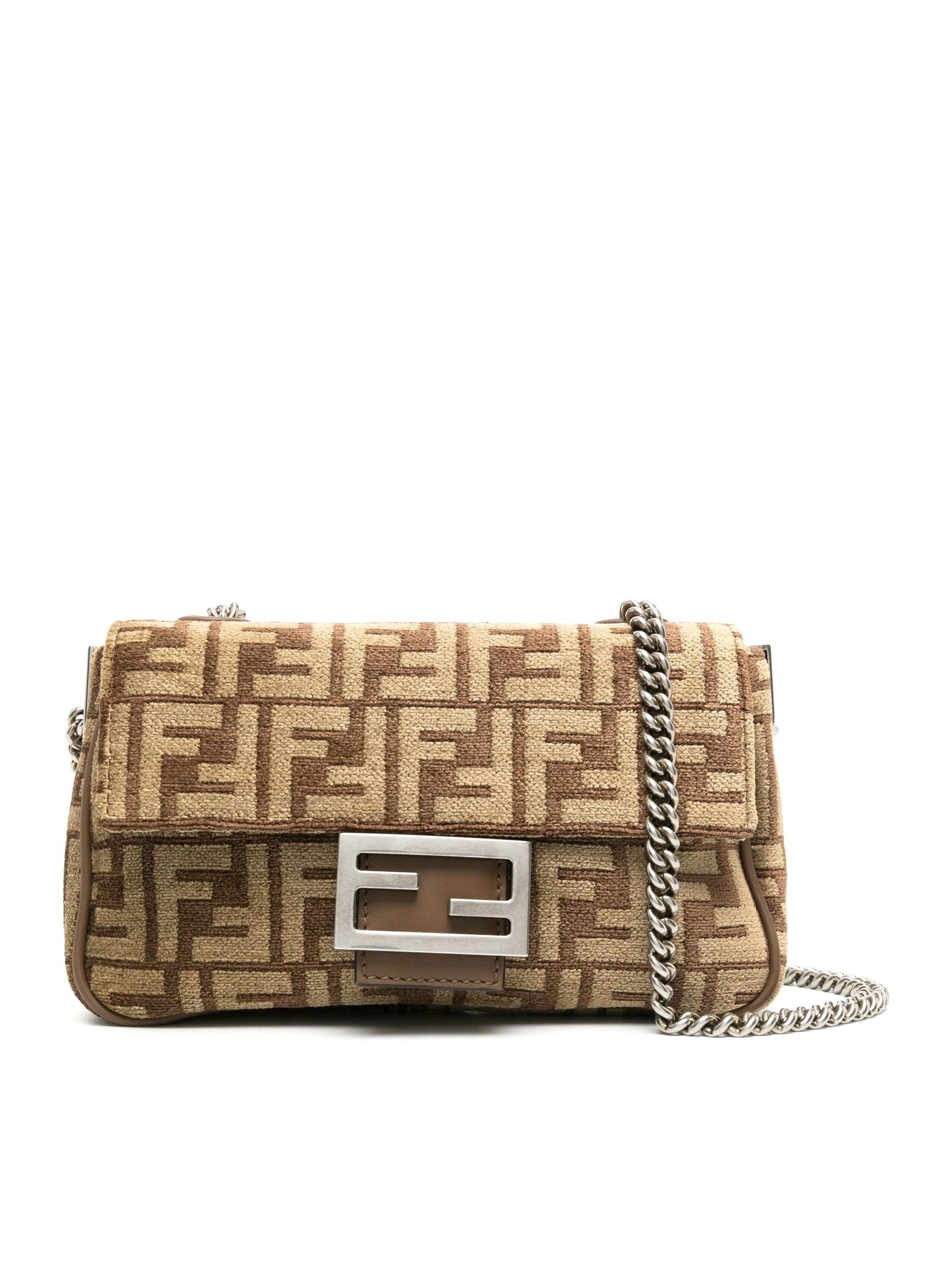 Fendi Baguette Chain Midi Brown