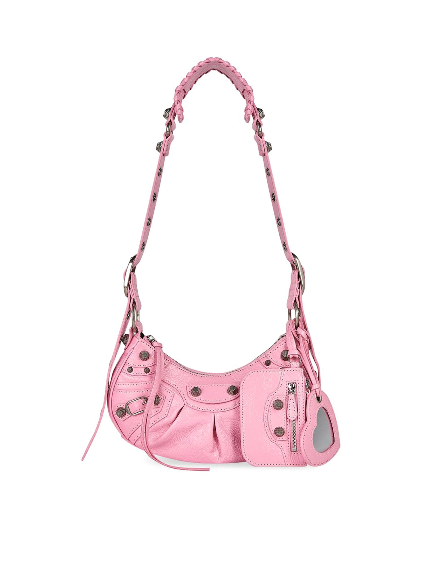 Balenciaga Le Cagole Xs Shoulder Bag In Light Pink Arena Lambskin, Aged ...
