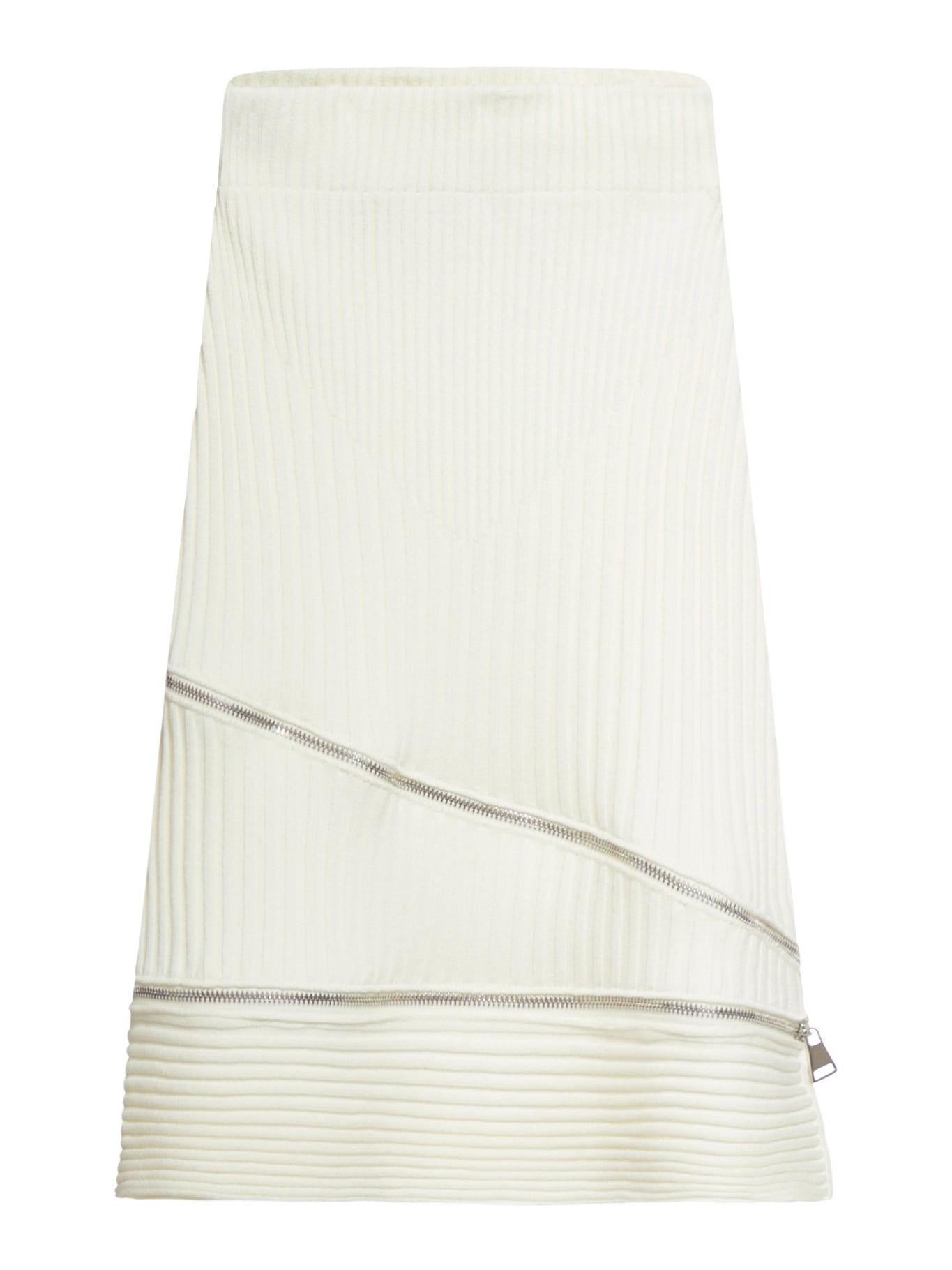Adamo Ribbed Mini Skirt In White