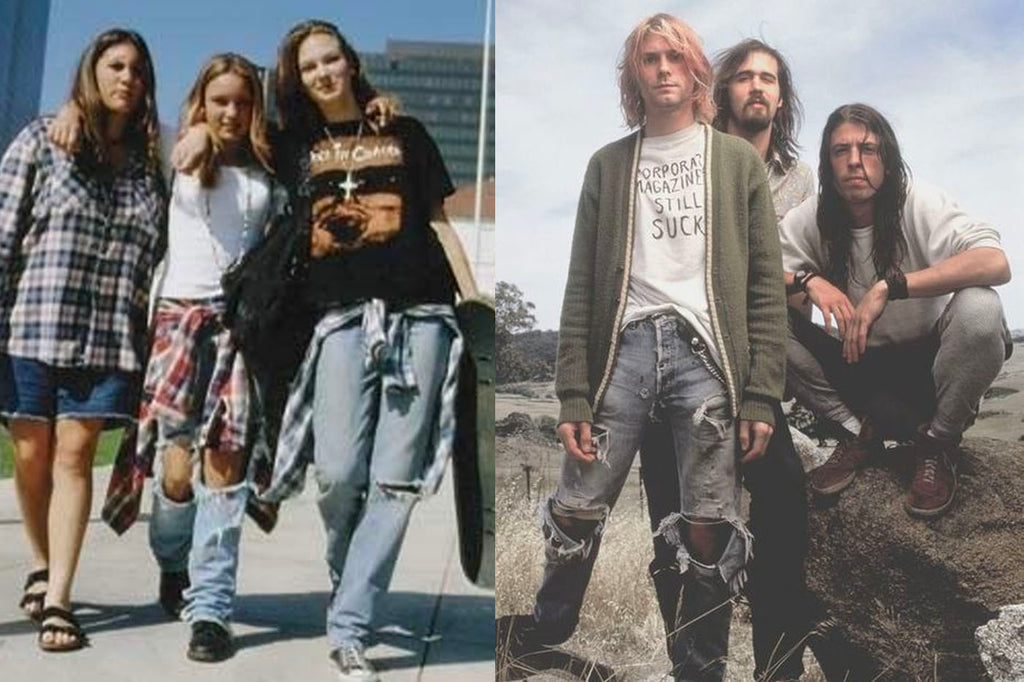Early 1990 grunge fashion