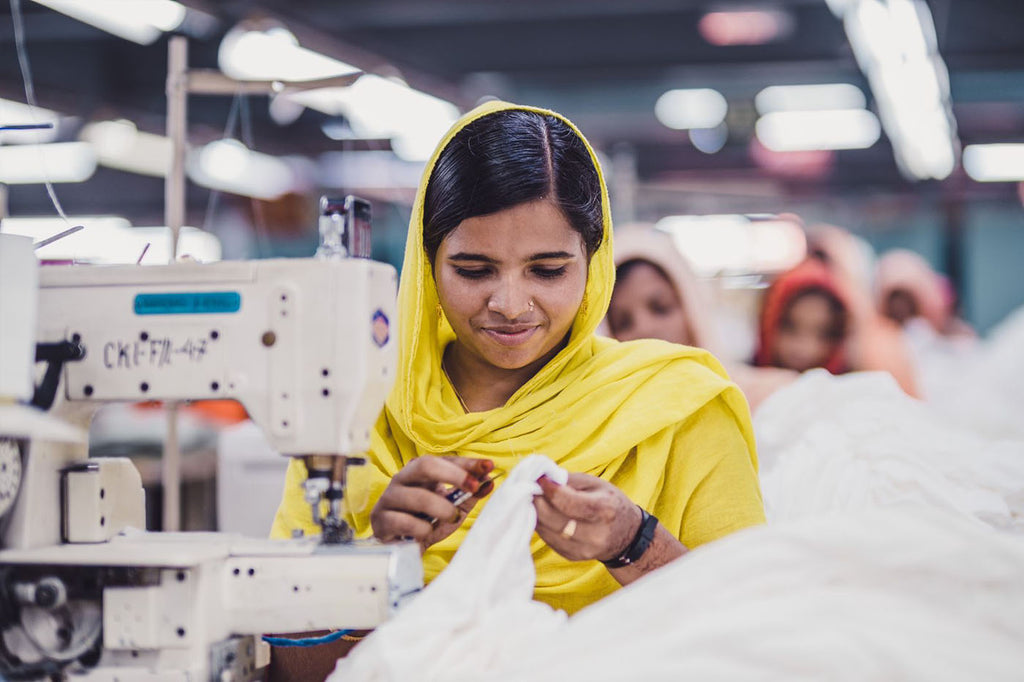 Garment worker at Gen Woo PTE in Gazipur Bangladesh