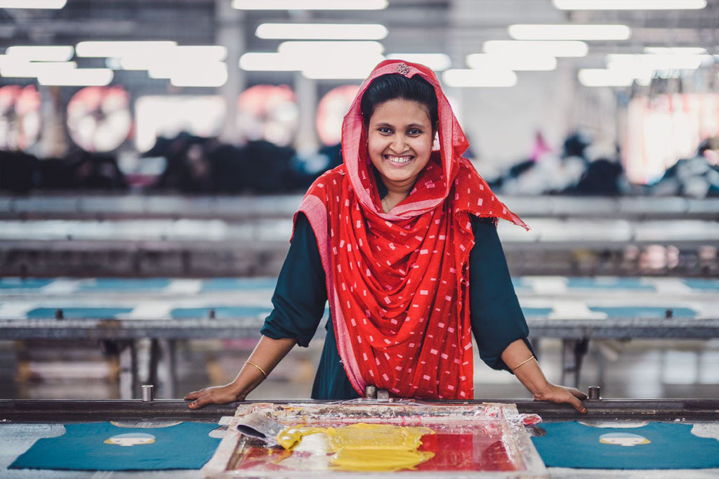 Garment worker in printing section in Gazipur Bangladesh for Gen Woo PTE