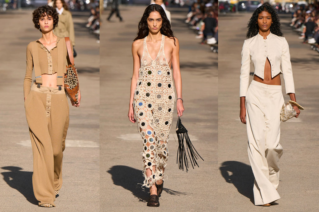 Macrame and knitted Jersey runway looks by Stella McCartney
