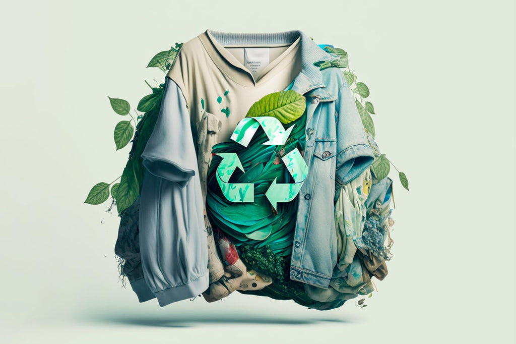 EU regulations, zero waste t-shirt, with logo in the middle