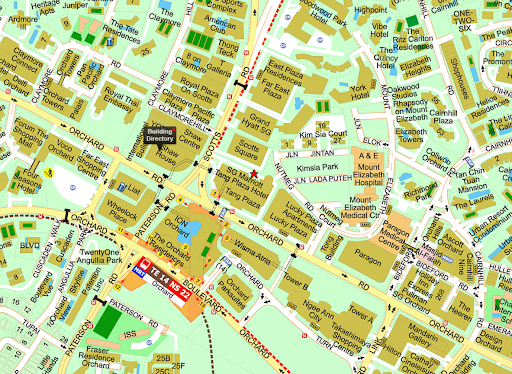 Map for Gen Woo stockist Isetan Shaw House, located at 350 Orchard Road SG.