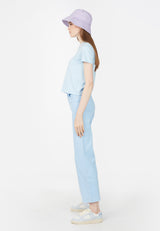Pale Blue Basic T-shirt for Ladies by Gen Woo